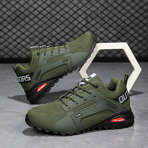 Chaussures de randonnée pour hommes, dessus en mesh, semelle en caoutchouc, respirantes, chaussures de trekking d'automne pour l'extérieur, bout rond, semelle intermédiaire en EVA - Product Image 4