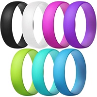 Bagues en Silicone pour hommes et femmes, 6mm, 1 anneau, 7 bagues de mariage, sécurité et confortable