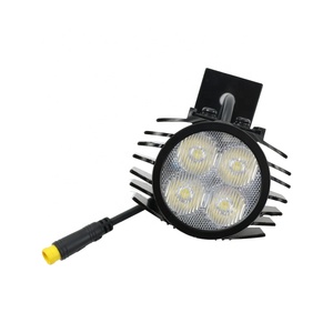 Faro Delantero con Bocina para Bicicleta Eléctrica, Luz de Advertencia Delantera de 4 Luces para Scooter, Bicicleta, Ebike, Mini Moto, Vehículo - Product Image 1