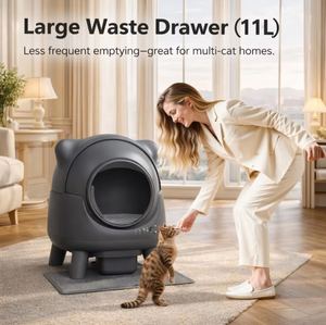 Caja de arena automática para mascotas de 50L con bloqueo infantil y sensor de seguridad infrarrojo para gatos de todas las edades - personalización disponible - Product Image 5