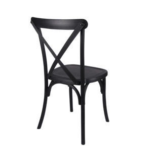 Lightweight Modern Design Crossback Resin <b>Chair</b> in <b>Black</b> Stackable for Indoor/Outdoor Events <b>Dining</b> & Hotels Industrial <b>Chair</b> - Product Image 1
