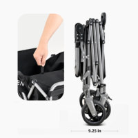 Chariot de camping pliable grande capacité Liveer avec plateau, chariot utilitaire portable d'extérieur avec roues pour outils