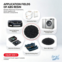 Granulés antistatiques vierges ABS Kumho 750, résine haute résistance aux chocs pour applications de câbles, origine Henan