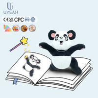 UYEAH Jouets de voiture en peluche spongieuse personnalisés brodés mignons grands yeux quille Panda jouets en peluche en peluche de Chine