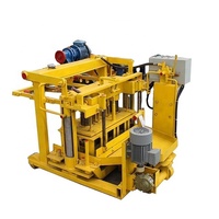Machine à Briques Mobile Diesel Robuste QT40-3A, Production de 2500 Pièces par Jour, Sans Palette, Machine à Briques en Béton pour le Nigéria