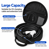 Sac de rangement personnalisé pour câble de recharge de véhicule électrique, étui organisateur rond portable et étanche pour câble de chargeur de véhicule OEM ODM