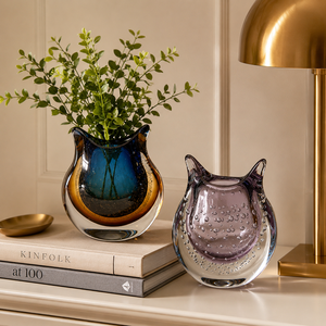 <span class=keywords><strong>Vase</strong></span> en verre artistique en forme de hibou, <span class=keywords><strong>vase</strong></span> à fleurs épais soufflé à la main pour centre de table et décoration intérieure - Product Image 1