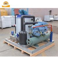 Machine à glace en flocons d'eau salée fraîche 1 tonne Machine industrielle à glace en flocons 2 tonnes