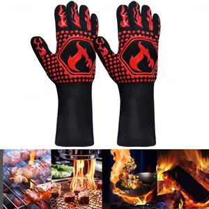 ถุงมือกันความร้อนสูงสำหรับงานกลางแจ้ง พิมพ์โลโก้ได้ ทนความร้อนสูงสุด 800 องศา ถุงมือซิลิโคนสำหรับเตาอบและบาร์บีคิว - Product Image 3