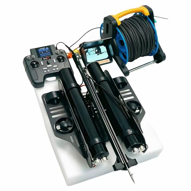 Underwater Robotic Fish-Hunting Visual Drone with Night-Vision for Diving and Shooting