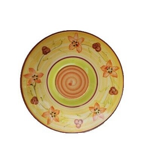 Plato de Cerámica Amarillo Limón, Decoración de Pared, Estilo Americano Retro, Patrón de Plantas, Esmaltado, Plato <span class=keywords><strong>para</strong></span> Mesa de Comedor - Product Image 4