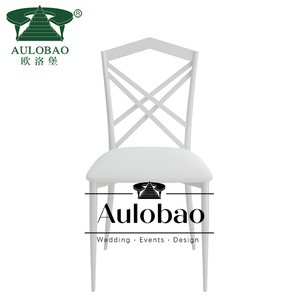 Chaise de mariage en métal noir en aluminium pour la fête - Product Image 5