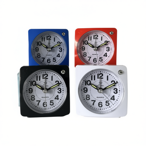<b>Desk</b> Clock Quartz Alarm Silent Wall Table Clocks 4 Colors Square Design - Product Image 3