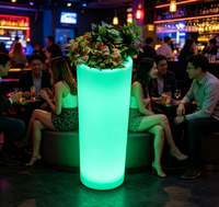 CAIQI Leuchtender RGBW LED-Pflanzkübel IP65 Wasserdicht Wiederaufladbar Dimmbar 2 Jahre Garantie 6000K Tageslicht CRI60 Aufwertung für den Außenbereich
