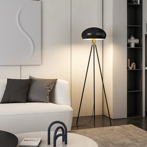 Bắc Âu sáng tạo đèn sàn phòng khách sofa bên chân máy đơn giản hậu hiện đại trang trí màu đen trắng kim loại Đèn sàn phòng ngủ - Product Image 5