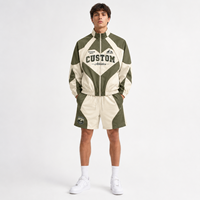 Ensemble de survêtement de sport CHIYUZHE personnalisé en deux pièces, veste coupe-vent légère en nylon et pantalon de jogging