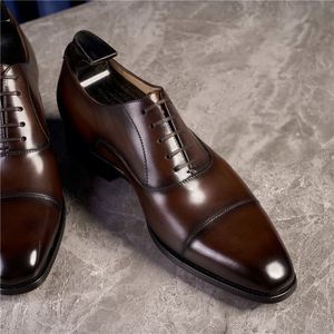 Premium Square Toe Oxford Shoes Men Classic Formal Business Wedding Customizable Wholesale Bulk Order Valentina Leather Upper - Product Image 5