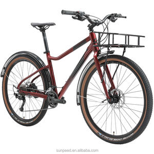 SUNPEED 27,5 "Vintage aleación City Street Touring Bike cercanías bicicleta adulto ciudad bicicleta para hombres con estante trasero - Product Image 4