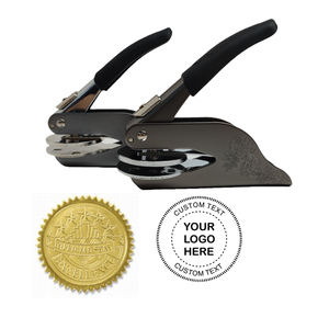 Sceau sec de poche en métal Main <span class=keywords><strong>Notaire</strong></span> Papier Handheld Gaufrage Seal Stamp Embosser Timbres - Product Image 2