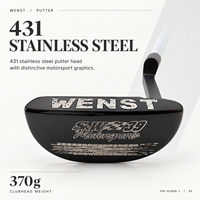 Tête de putter de golf en acier inoxydable personnalisée et unique avec face de frappe plaquée CNC, manche en graphite et acier pour droitiers, pour hommes