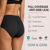 Culottes menstruelles taille haute 4 couches anti-fuites grande taille pour flux abondant absorbantes imperméables pour femmes