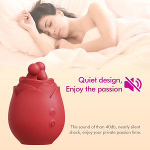 Massaggiatore <span class=keywords><strong>Vaginale</strong></span> a Forma di Rosa Vendita Calda di Fabbrica con Materiale di Alta Qualità per Alimenti Vibratore Ricaricabile Giocattoli Sessuali per Donne - Product Image 5