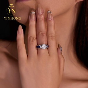 ファインジュエリー3ct DカラーVvs1 Moissaniteシルバー925スターリングシルバー結婚指輪S925ビジネスヒップホップリングデザイン男性 - Product Image 4