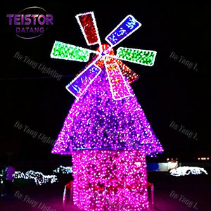 Éclairage répétitif à motif de moulin à vent de Noël pour les rues, les places et les installations festives coordonnées - Product Image 5
