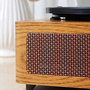 Tourne-disque <span class=keywords><strong>vinyle</strong></span> en bois antique rétro <span class=keywords><strong>vintage</strong></span> USB BT musique stéréo <span class=keywords><strong>platine</strong></span> de bureau - Product Image 4