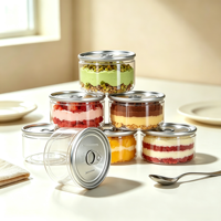 Boîte à gâteau en plastique transparent, 350ml 500ml 200ml, de qualité alimentaire PET, 1 pièce