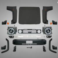 Accessoires LC76 Conversion Facelift Upgrade Kits de carrosserie de Land Cruiser 76 79 Series à New Land Cruiser 76 79 2023-on
