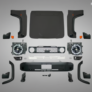 Kits de cuerpo de actualización de estiramiento facial de conversión de accesorios LC76 de <span class=keywords><strong>Land</strong></span> <span class=keywords><strong>Cruiser</strong></span> 76 79 Series a New <span class=keywords><strong>Land</strong></span> <span class=keywords><strong>Cruiser</strong></span> 76 79 <span class=keywords><strong>2023</strong></span>-on - Product Image 4