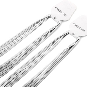 Cadenas de Joyería Hechas a Mano, Elegantes e Impermeables, Cadena Plana Tipo Serpiente, Chapada en Oro, Cadena de Oro PVD - Product Image 5