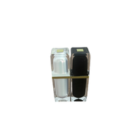 Flacon compte-gouttes en plastique acrylique transparent avec logo imprimé pour crème pour les yeux, sérum de soin, flacon cosmétique liquide portable