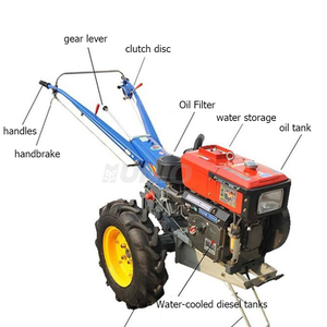 Arado manual tractor caminante 12 HP cultivadores tractor caminante - Product Image 2