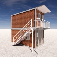Maisons préfabriquées portables à faible coût, à deux étages, à une pièce, en kit, unités de 20 et 40 pieds, modernes, pour usage scolaire, conteneurs habitables préfabriqués