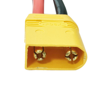 Kabel Harness Kabel Otomotif XT-90-M 2-inti Kustom Pabrik, Male dan Female, Nylon/Silicone, 300V, Selubung PVC