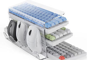 Nueva bandeja de escritorio acrílica transparente Soporte de exhibición de ratón y teclado de computadora inclinable - Product Image 4