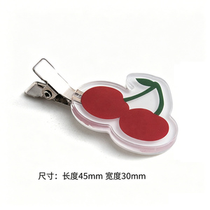 Exquisite Cute Fashion <b>Acrylic</b> Cherry Hair Clip Barrettes, Hair Accessories For Girls Wholesale Gift For Metal Craft - Product Image 2