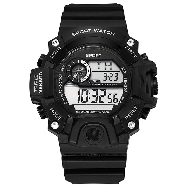 Kids Men's Watch Outdoor Sports Electronic Wristwatch LED Stopwatch Waterproof Digital Analog Watches