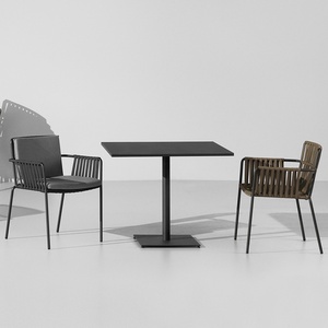 Ensemble <span class=keywords><strong>de</strong></span> canapés <span class=keywords><strong>de</strong></span> <span class=keywords><strong>jardin</strong></span> élégants, imperméables, en <span class=keywords><strong>métal</strong></span>, meubles d'extérieur modernes, <span class=keywords><strong>salon</strong></span> <span class=keywords><strong>noir</strong></span> pour utilisation hôtelière - Product Image 5