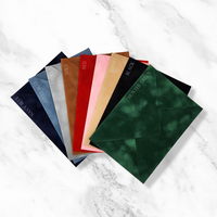 Enveloppes en velours rouge, enveloppes de mariage en velours A7 Euro Flap 5,25 x 7,25, enveloppes intérieures, enveloppes de luxe en velours rouge pour la Saint-Valentin