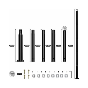 Chia Loại năng lượng mặt trời chiếu sáng sân vườn đèn đường cực 3m 4M 5M 6m sử dụng đèn đường cực - Product Image 2