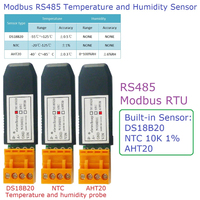 N434E01 Sensor Suhu dan Kelembapan NTC RS485 Terintegrasi Modbus RTU Monitor untuk Layar Konfigurasi Panel Sentuh PLC