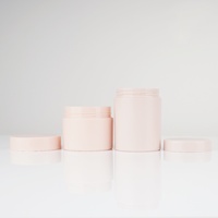 Bouteilles rondes à double paroi pour crème pour la peau BLT 100g, pots cosmétiques givrés avec bouchon à vis en plastique