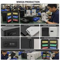 Boîte de gestion des clés compacte avec serrure à combinaison pour l'organisation des clés de bureaux, propriétés, hôtels et installations, WW026
