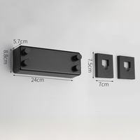 Support mural rétractable pour corde à linge en fil d'acier, séchoir à vêtements en métal robuste à double ligne flexible