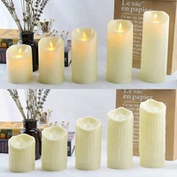 Bougies à piles en forme de faire des bougies Led personnalisées Festival de décoration rechargeable accepter le logo des clients 80G