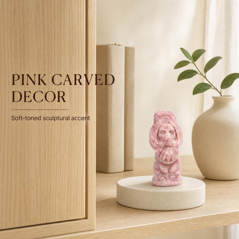 Wholesale Dongqing Brand Natural Crystal Carving Engraved Hexagon pink ...