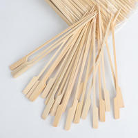 Brochettes en bambou Teppo de qualité supérieure pour l'exportation, pics plats naturels, marque personnalisée, écologiques, jetables, biodégradables, pour barbecue